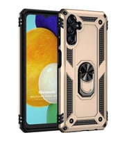 Microsonic Samsung Galaxy A04S Kılıf Military Ring Holder Gold