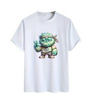 Animasyon Görselli  Unisex (Tshirt) Tişört (Beyaz)