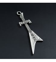 Pantera Elektro Gitar Kolye Ucu - Antik Gümüş Kaplama - Kod:311