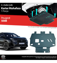S-Dizayn Peugeot 5008 Çelik Karter Muhafaza Koruma 2024 Üzeri A+ Kalite