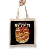 Powered By Ramen Cute & Funny Anime Kawaii Bez Çanta Uzun Saplı