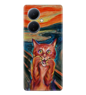 Vivo V29 Lite Kılıf Silikon Desen Özel Seri Tablo Cat 1788