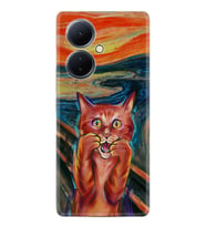 Vivo V29 Lite Kılıf Silikon Desen Özel Seri Tablo Cat 1788