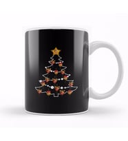 David Hasselhoff Christmas Tree Baubles Kupa Bardak Porselen