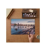 Prag Charles Köprüsü Ve Kuğular Tasarımı 240 parça Ahşap Puzzle Ahşap Kutuda MP02184