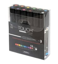 TOUCH OPAQUE SU BAZLI MARKER KALEM 1.5-2.3mm - MEDIUM PACK 12 RENK -SH8615003-2005