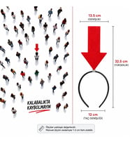 Kırmızı Renk Buradayım Ok Tacı Kaybolmam İşaret Tacı Keçe