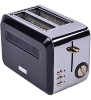 Berghoff Gem Titan 2 Dilim Ekmek Kızartma Makinesi – 980 W, Paslanmaz Çelik Gövde  Siyah Gümüş