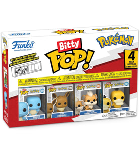 Funko Bitty Pop: Pokemon- Squirtle 4'Lü Paket, Oyuncak Figür (Krem)