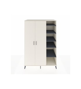 Kronos Dolap 7 Raflı 2 Kapaklı Tek Askılı 132x59x195 Aytaşı-Aytaşı/Antrasit