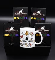4'lü Alerya Coffee Brazil Filtre Kahve & Alerya Sonbahar Kupa Hediye Seti