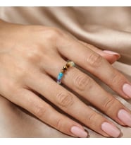 Çakra Taşlı Lastikli Yüzük – 3.5 mm