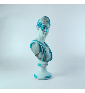 Artemis 'Blue Coral' Dekoratif Heykel, Pop Art Roma Yunan Heykelleri