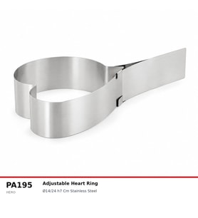 Fida Kalp Ayarlı Pasta Çemberi 7 Cm Paslanmaz Pasta Kalıbı