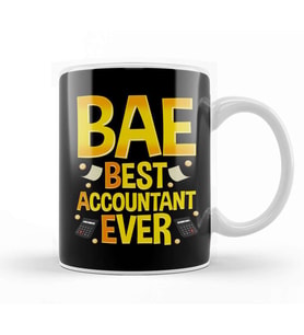 BAE Best Accountant Ever Funny CPA Accounting Kupa Bardak Porselen
