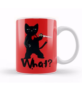 FUNNY CRIMINAL Honor CAT Memes What LOVE Kupa Bardak Porselen
