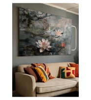 Kanvas Tablo Sakin Suların Çiçekleri Nilüfer Dekoratif Kanvas Tablo 35 X 50