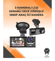 3 Kameralı Dashcam Sistem – Geri Görüş Yardımı, Park Koruması Ve G-sensör