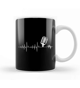 Awesome Podcast Heartbeat Podcaster Heart Beat Kupa Bardak Porselen