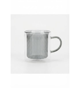 FÜME RENKLİ ÇİFT CİDARLI KUPA 270 ML