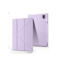 Fuchsia Honor Pad GT Pro ile Uyumlu Kalem Bölmeli Uyku Modlu Standlı Trifolding Tablet Kılıfı (Lila)