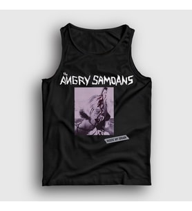 Presmono Unisex Beyaz Inside My Brain The Angry Samoans Atlet 532453tt (Siyah)