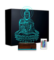 Luvivia Yoga Buda Lotus 3D Lamba - Masa Gece Lambası