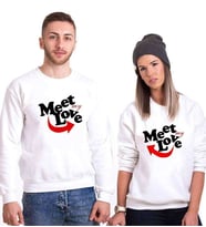 Tshirthane Meet My Love Sevgili Kombinleri Sweatshirt Kombini (Tek Ürün Fiyatıdır.)