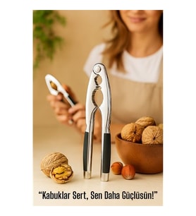 Metal Ceviz Kıracağı – Kauçuk Tutma Yerli  Fındık, Ceviz, Badem İçin Ergonomik Kırıcı