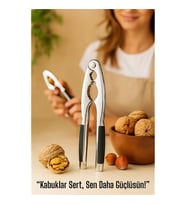Metal Ceviz Kıracağı – Kauçuk Tutma Yerli  Fındık, Ceviz, Badem İçin Ergonomik Kırıcı