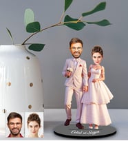 Kişiye Özel Gelin Damat Tasarımlı Karikatür Biblo Model-10