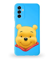 Samsung Galaxy M23 Uyumlu Lansman Kılıf Altı Kapalı İçi Kadife  Winnie-B Tasarımlı  Kapak (Şeffaf)