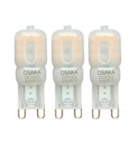 (3 Adet) Osaka 3W Sarı Işık (3000K) Buzlu Dim Edilebilir G9 Duylu Led Kapsül Ampul