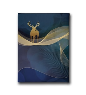 Golden Geyik Canvas Tablo MİND572