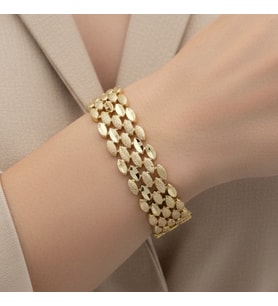 XUPING JEWELRY 14 Ayar Altın Kaplama, Baklava Model Bileklik