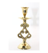 Tekli Pirinç Şamdan Model 5 (Çok Renkli)