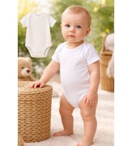 Unisex Jakar Desenli 2'li Yarım Kol Organik Bebek Body - Beyaz/ekru - 3 - 24 Ay - Beyaz-ekru / 0-3 AY