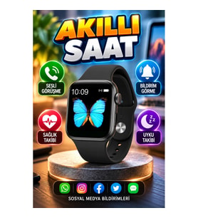 T500 Akıllı Saat Bluetooth Bağlantılı Telefon Görüşmeli Sosyal Medya Bildirimli