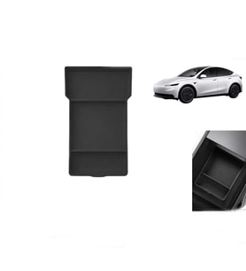Tesla Model Y Juniper 2025+ Uyumlu Orta Konsol Düzenleyici Raf Saklama Kutusu Siyah