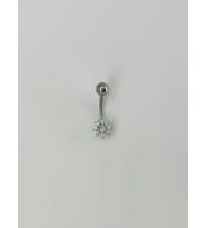 Çiçek Detaylı Göbek Piercing