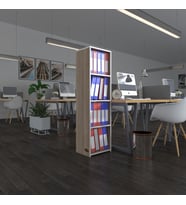 Kenzlife klasörlük raflı börteçin crd 140*40*30 kitaplık ofis arkalıksız