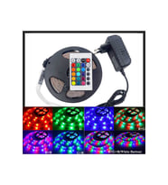 Renkli Rgb Şerit Led Set, Esnek ve Parlak Aydınlatma Aksesuarı (Krem)