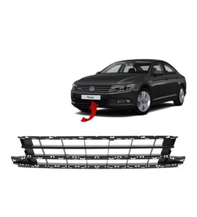 Vw Passat B8 Ön Tampon Orta Izgara Siyah 2015-2019 3G0853671D
