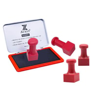 Mühür Kauçuk Alaşım Kırmızı Kaşe Kare 18x18
