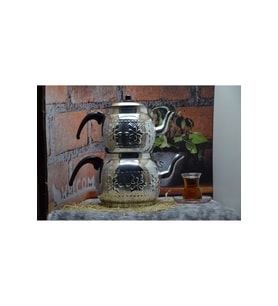 Alüminyum Motifli Desenli Çaydanlık No:6 (4,2 Litre 9 Kişilik)