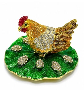 Northcity Swarovski Taşlı Tavuk Alk5708 - Şık Ev Dekorasyonu ve Hediye