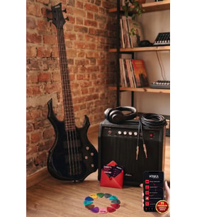 Midex MBG-410BK-20AMP 4 Telli Bas Gitar ve 20W Amfi Kulaklık Set