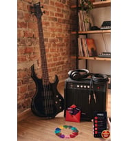 Midex MBG-410BK-20AMP 4 Telli Bas Gitar ve 20W Amfi Kulaklık Set
