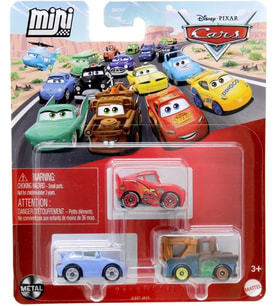 Disney Pixar Cars - Üçlü Mini Racers - Lightning Mcqueen & Sally & Mater JLK47