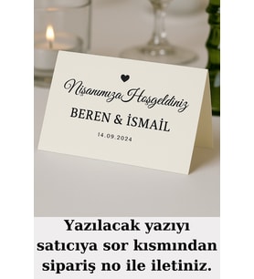 15 Adet  Söz, Nişan, Düğün, Kına Masa Kartı